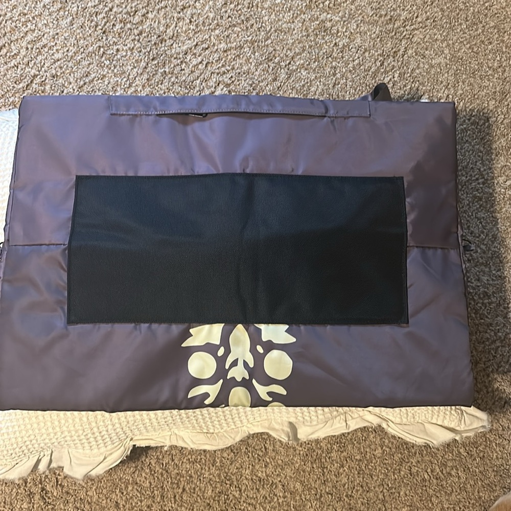 Women's Purple Duffel Bag with Floral Accent - Picture 6 of 7